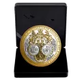 2019 Canadian $100 Great Seal of the Province of Canada (1841-1867) - 10 oz Fine Silver & Gold-plated Coin- a few minor blemishes on edge/rim of coin