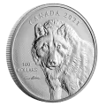 2021 Canadian $100 Wolf Sketch by Robert Bateman - 10 oz Fine Silver Coin