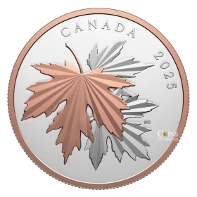 2024 Canada $100 Gleaming Maple Leaves - 10 oz. Fine Silver Coin