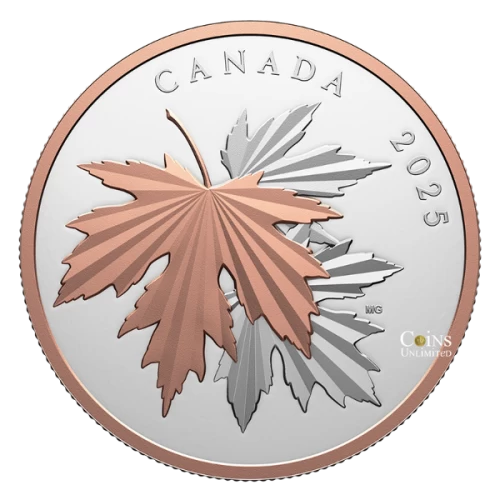 2024 Canada $100 Gleaming Maple Leaves - 10 oz. Fine Silver Coin