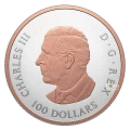 2024 Canada $100 Gleaming Maple Leaves - 10 oz. Fine Silver Coin