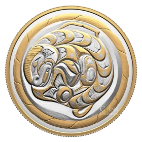 2024 Canada $100 The Cycle of Life 10 oz Fine Silver & Gold-Plated Coin