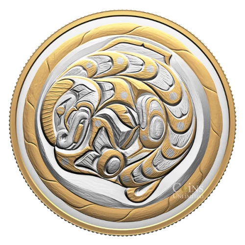 2024 Canada $100 The Cycle of Life 10 oz Fine Silver & Gold-Plated Coin