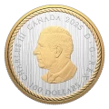 2025 Canada $100 The Hunter - 10 oz Fine Silver & Gold-plated Coin