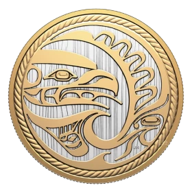 2025 Canada $100 The Hunter - 10 oz Fine Silver & Gold-plated Coin