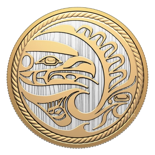 2025 Canada $100 The Hunter - 10 oz Fine Silver & Gold-plated Coin