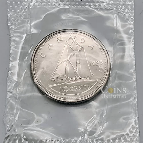 1998-W Canada 10-Cent Bluenose Brilliant Uncirculated PL
