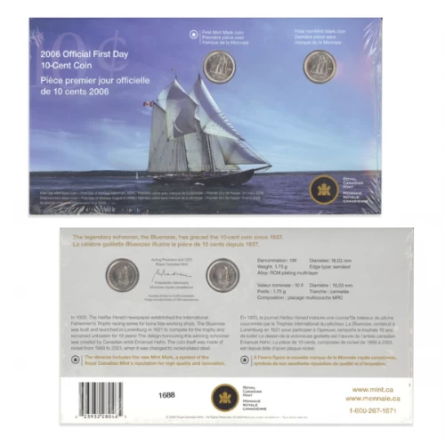 2006 Canada 10-Cent: Official First Day Coin Set