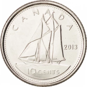 2003-WP Canada 10-Cent Bluenose Schooner Dime Coin (PL)