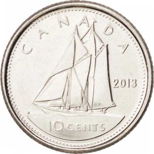 2003-WP Canada 10-Cent Bluenose Schooner Dime Coin (PL)