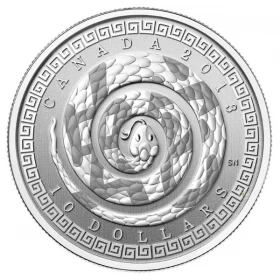 2013 Canada $10 Year of the Snake (Chinese Character) - 1/2 oz Fine Silver Coin