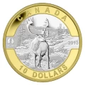 2013 Canada $10 O Canada Series 1/2 oz Fine Silver & Gold-plated 12-Coin Set with Display Case