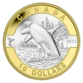 2013 Canada $10 O Canada Series 1/2 oz Fine Silver & Gold-plated 12-Coin Set with Display Case