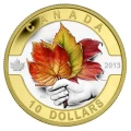2013 Canada $10 O Canada Series 1/2 oz Fine Silver & Gold-plated 12-Coin Set with Display Case