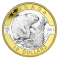 2013 Canada $10 O Canada Series 1/2 oz Fine Silver & Gold-plated 12-Coin Set with Display Case