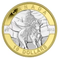 2013 Canada $10 O Canada Series 1/2 oz Fine Silver & Gold-plated 12-Coin Set with Display Case
