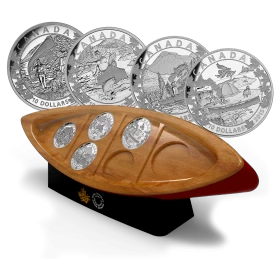 2015 Canadian $10 Canoe Across Canada 6-Coin Set & Canoe Shaped Box