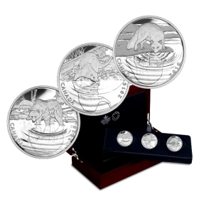 2016 Canada $10 Reflections of Wildlife 1/2 oz Fine Silver 3-Coin Subscription Set