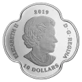 2019 Canadian $10 Remembrance Day 1/2 oz Silver Poppy-shaped Coloured Coin