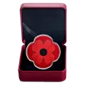 2019 Canadian $10 Remembrance Day 1/2 oz Silver Poppy-shaped Coloured Coin