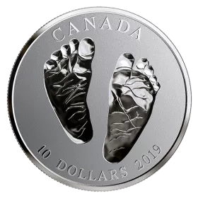 2019 Canadian $10 Welcome to the World, Baby Feet 1/2 oz Fine Silver Coin