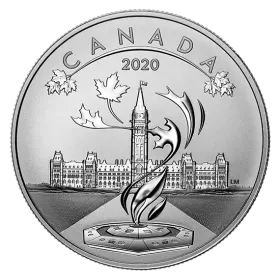 2020 Canadian $10 O Canada! Series: Parliament of Canada - 1/2 oz Fine Silver Coin