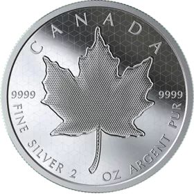 2020 Canadian $10 Pulsating Maple Leaf - 2 oz Fine Silver Coin