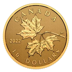 2022 Canadian $10 Everlasting Maple Leaf - 1/20 oz Pure Gold Coin - no beauty box