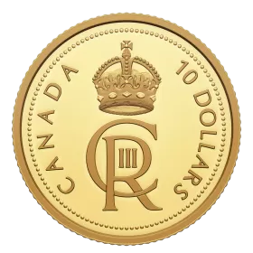 2023 Canadian $10 His Majesty King Charles III’s Royal Cypher - 1/20 oz Pure Gold Coin