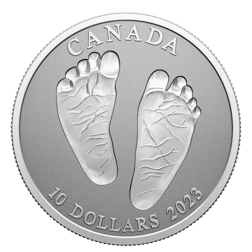 2023 Canadian $10 Welcome to the World, Baby Feet - 1/2 oz Fine Silver Coin