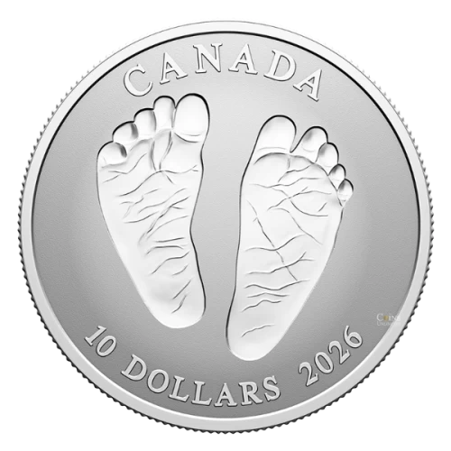 2026 Canada $10 Welcome to the World, Baby Feet - 1/2 oz Fine Silver Coin