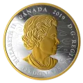 2019 Canadian $125 Benevolent Dragon - 1/2 Kilogram Fine Silver & Gold-plated Coin