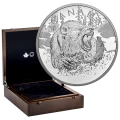 2019 Canadian $125 Primal Predators: The Grizzly - 1/2 Kilogram Fine Silver Coin - lightly tarnished