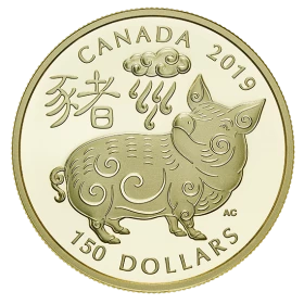 2019 Canadian $150 Year of the Pig - 18-karat Gold Coin