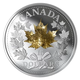 2019 Canadian $15 Golden Maple Leaf - Fine Silver Coin