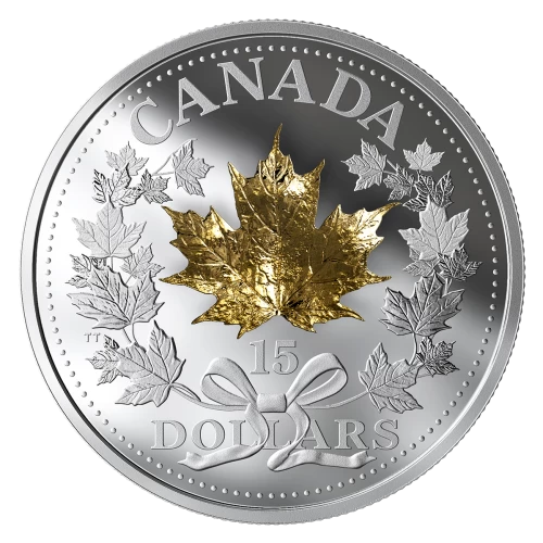 2019 Canadian $15 Golden Maple Leaf - Fine Silver Coin