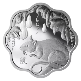 2020 Canadian $15 Lunar Lotus: Year of the Rat Scalloped-shaped Silver Coin