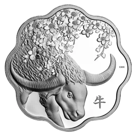 2021 Canadian $15 Lunar Lotus: Year of the Ox Scalloped-shaped Silver Coin