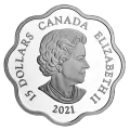 2021 Canadian $15 Lunar Lotus: Year of the Ox Scalloped-shaped Silver Coin