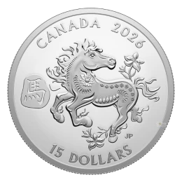 2026 Canada $15 Lunar Year of the Horse - 1 oz Fine Silver Coin