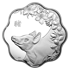 2019 Canadian $15 Lunar Lotus: Year of the Pig Scallop-shaped Silver Coin