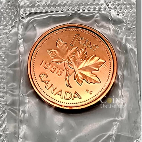 1998-W Canada 1-Cent Maple Leaf Penny Proof-like (PL) Coin