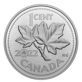 2022 Canadian 1-Cent 10th Anniversary of the Last Penny - 5 oz Fine Silver Coin