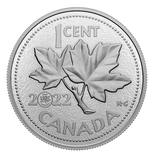 2022 Canadian 1-Cent 10th Anniversary of the Last Penny - 5 oz Fine Silver Coin