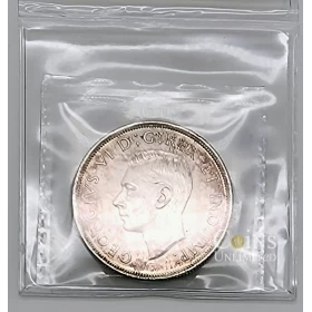 1937 DOUBLE HP Canada $1 Voyageur Silver Dollar Coin ICCS Graded MS-64