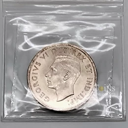 1937 Canada $1 Voyageur Silver Dollar Coin ICCS Graded AU-58