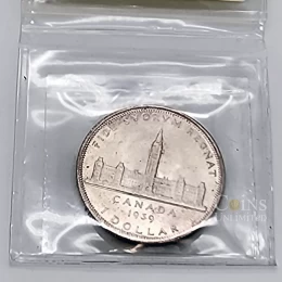 1939 Canada $1 Royal Visit Commemorative Silver Dollar Coin ICCS Graded MS-65