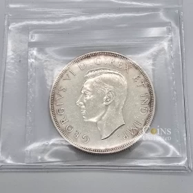 1946 Canada $1 Voyageur Silver Dollar Coin ICCS Graded MS-60