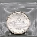 1952 WATER LINES Canada $1 Voyageur Silver Dollar Coin ICCS Graded MS-65