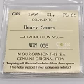 1954 HEAVY CAMEO Canada $1 Voyageur Silver Dollar Coin ICCS Graded PL-65